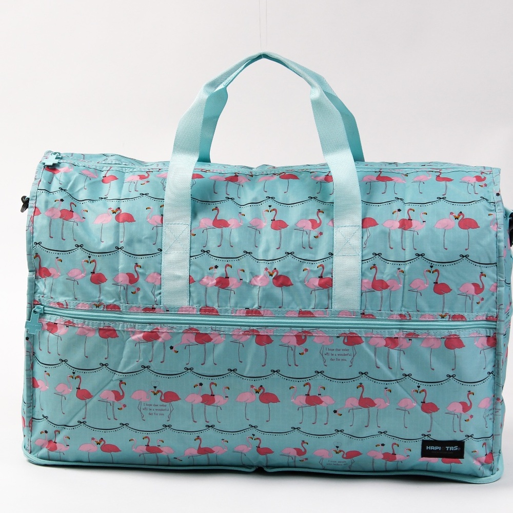*NWT* Japanese brand Hapitas - Large Boston Duffle Bag - Flamingo print